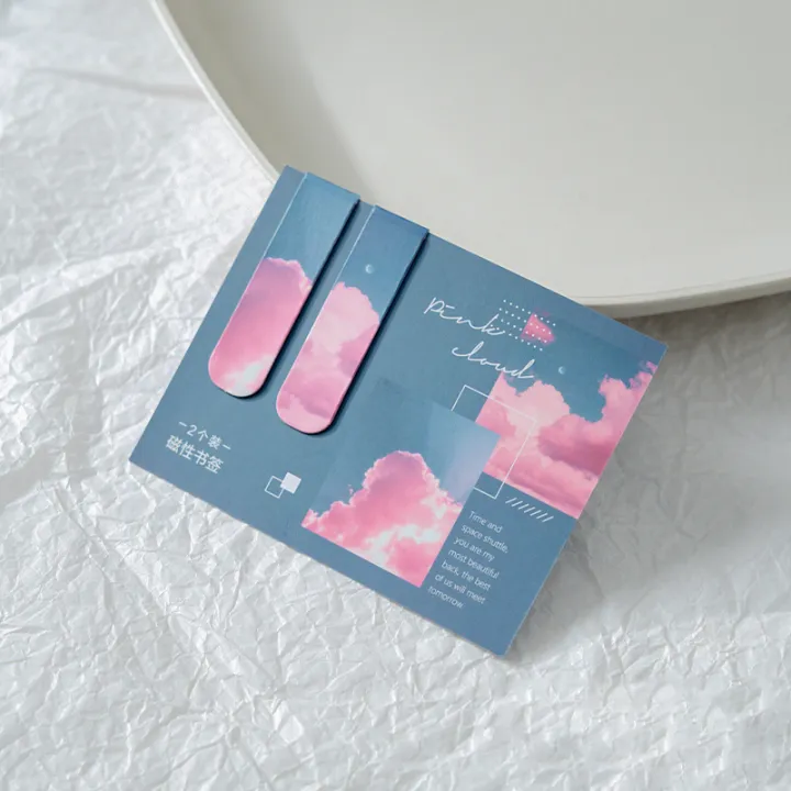 %E3%80%90HOT%E3%80%91%202Pcs/Set%20Creative%20Fantasy%20Clouds%20Magnetic%20Bookmarks%20Kawaii%20Book%20Page%20Holder%20Reading%20Items%20Korean%20Stationery%20Office%20Book%20Readers%20-%20Image%209