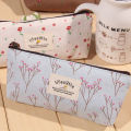 Zipper Bags for Pencil Students Pencil Case Striped Grid Pencil Bag Pouch Floral Flower Kids Primary Students Gift Pen Bags. 