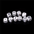 White Playing Dices Set 16mm Six Sided Corner Opaque Dice Rpg Standard Games Pips Cube Funny Toy. 