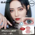 O2GIRL Contact lenses Color  blue green gradient (0.00~8.00) 14.2mm Medusa  Yearly. 