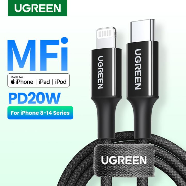 UGREEN USB C to Lightning Cable Nylon Braid MFi Certificate for