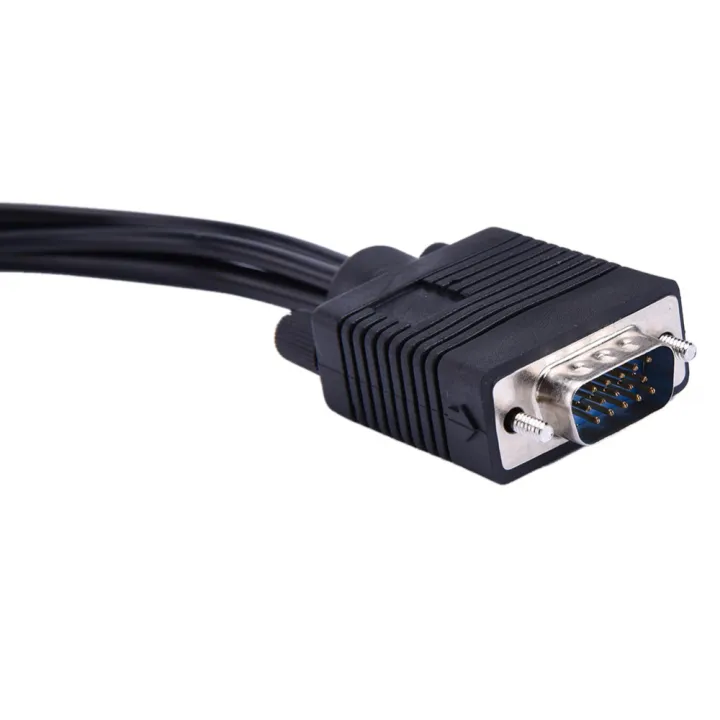 Vga%2015%20Pin%20Male%20To%203rca%20Tv%20S-Video%20Av%20Output%20Converter%20Adapter%20Cable%20M/f%20Connector%20For%20Pc%20Computer%20Lap%20-%20Image%203