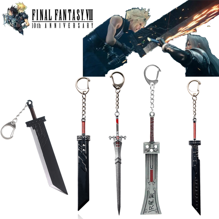 Final Fantasy 7 VII Remake Keychain Cloud Strife Buster Key Chain ...