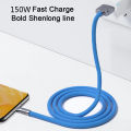 Super Fast Charge 150W 6A Liquid Silicone Cable Type-C Charger Data Cable USB Bold Data Line For Xiaomi Huawei Honor Samsung New. 