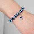Blue Eye Resin Temperament Casual Hip Hop Series Personality Fatima Palm Devil Eyeball Bracelet Party Date. 