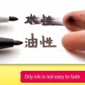1PC 0.5/1mm Double-headed Marker Oil Based Permanent Markers Waterproof Media Disc Dual Tip Pens School Office Stationery. 