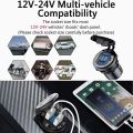 【Gold-Standard】 36W Dual USB Charger 12V Socket QC 3.0 Display Switch Waterproof Socket Plug For Phone. 