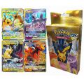 【DIV MALL】100 Pcs/Box Pokemon Cards Vmax Gx Collection English Metal Gold Foil Plated Shinning Trading Battle Game Charizard. 