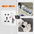 20W Type-C Plug Quick Charging 5-pin Wall Socket 220V,Plastic Electrical Wall Power Outlet With DC 5V 3A USB C Charger. 