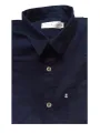 Men's Linen Short Sleeve Summer Shirt Casual CH Black Blue. 