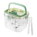BRADOO Portable Ice Bucket for Freezer with Lid & Ice Tong for Outdoor Camping, Clear Refrigerator Storage Bin. 