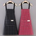 【HOT】 Apron Waterproof Bib Kitchen Apron With Pockets BBQ Cooking Drawing Crafting Aprons Clothes For Women Chef Cooking. 