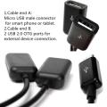 【VogueVenture】Micro 2 In1 OTG USB Port Game Mouse Keyboard Adapter Cable for Android Tablet for Samsung Tab 4,3,2 Note 4 S5 for Google Nexus. 
