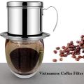 Vietnamese Coffee Filter Portable Coffee Press Maker Reusable Phin Infuser Strainer Pot Coffee Drip Brewer Manual Coffee. 