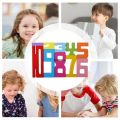 Stacking Building Blocks Kids Gift Word Puzzle Assembly Grain 3D Number Creative Wooden Number Building Blocks Educational Big Wood Balance Game Pile. 