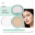 3 Colours of Make Up Charly Powder With Mirror Professional Make Up Compact Powder Makeup Cosmetics Charle Powder Natural Glow Face Powder Talc Long-lasting Full Coverage Face Makeup Setting Powder Makeup Foundation Cosmetics. 
