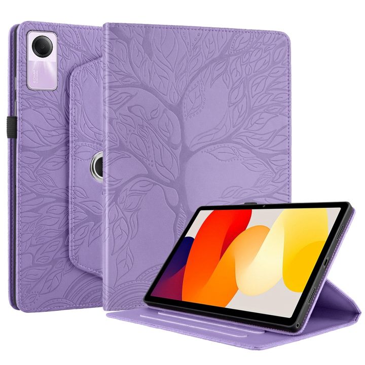Tree%20Life%20Embossed%20Rotation%20Leather%20Smart%20Tablet%20Case%20For%20Xiaomi%20Redmi%20Pad%20SE%20-%20Image%202
