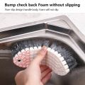 Kitchen Cleaning Bathroom Glass Wall Cleaning Bath Brush Handle Sponge Bath BottomBathtub Ceramic Cleaning Tools-white. 