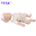 IVITA WB1528 43cm 2508g 100% Full Body Silicone Reborn Baby Doll Realistic Male Baby Toys with Clothes for Children Dolls Gift. 