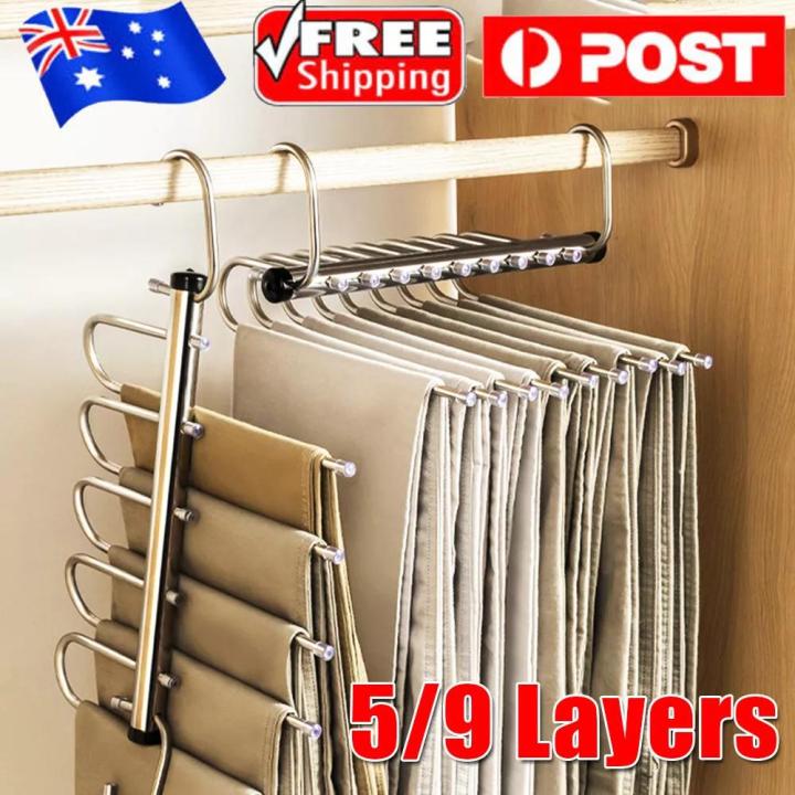 Small Hanger Rack Non-Slip Hanger Rack Compact Space Saving Hanger Multi-Layer Space ...