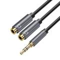 Splitter Cable 1 Male 2 Female with Separate Headset/ 3.5 mm  Jack Mic Audio Y Splitter Cable  to /Microphone Adapter. 