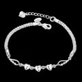 lady Charms Chain Beautiful bracelet silver cute fashion for women Wedding nice bracelet jewelry , h365. 