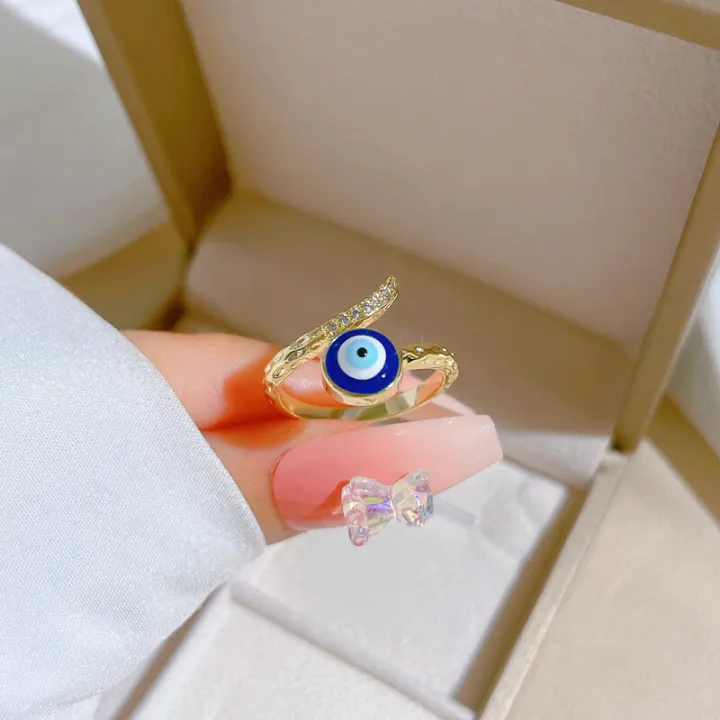 Blue%20Evil%20Eye%20Zircon%20Open%20Rings%20for%20Women%20Fashion%20Gold%20Plated%20Finger%20Ring%20Aesthetic%20Jewelry%20-%20Image%203