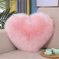 Heart Shape Pillow Fluffy Fur Soft Comfortable Small for girls cute. 