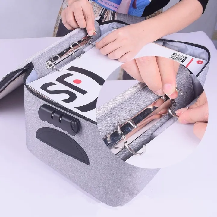 Document%20Organizer%20Briefcase%20A4%20Folder%20Holder%20Men's%20Women's%20Bag%20Cover%20Purse%20Passport%20Home%20Safe%20Functional%20File%20Storage%20Case%20-%20Image%206