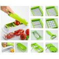 Genius Nicer Dicer Plus 12 In 1 Multi Chopper Vegetable Cutter Fruit Slicer Stainless steel blades. 