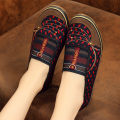 【ZIME】2024 Spring, Summer, Autumn Women's Shoes Old Beijing Cloth Shoes Flats Tendon Bottom Work Work Shoes Canvas Breathable Casual Non Slip. 