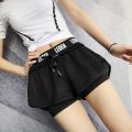 Sports Shorts for Women High-Waist Quick-Drying Breathable Double-Layer Thin Anti-Exposure Yoga Workout Slimming Shorts Summer New. 