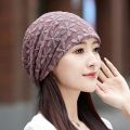 2024 Spring Summer Thin Cotton Lace Women Skullies Beanies Lady Fashion Lace Design Hats For Girl Turban Caps Chemo Cancer Hat. 