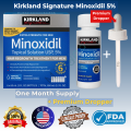 Kirkland Signature Minoxidil 5% Topical Solution for Hair & Beard Growth – 1 Month Supply + Premium Dropper – USA Imported. 