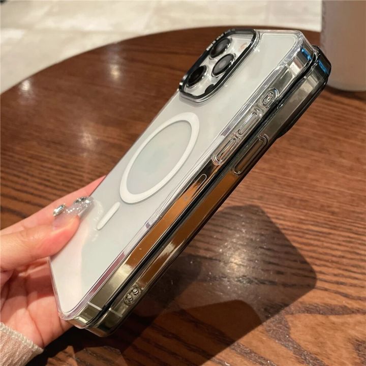 HOCE%20Clear%20HD%20Glass%20Magnetic%20Phone%20Cases%20For%20iPhone%2013%2014%2015%20Pro%20Max%2014%2015%20Plus%20MagSafe%20Case%20PC%20Hard%20Transparent%20Back%20Cover%20-%20Image%205