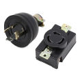 【Customizable】 2kw Generator Plug Socket 168f/170f Gx160 Anti-Loose Plug Socket Three-Pole Plug Ac250v 30a Generator Plug Electrical Equipment. 