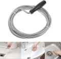 3 Meter Drain Cleaner Wire Spring Drainage Block Remover Machine Tool for Kitchen Sink, Wash Basin, Drainage Pipe Cleaner Drain Clog with Snake Like Flexible Steel Body. 