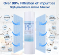 5 Micron Water Filter Cartridge, Sediment Water Filter Replacement Cartridge PP Cotton Filter. 