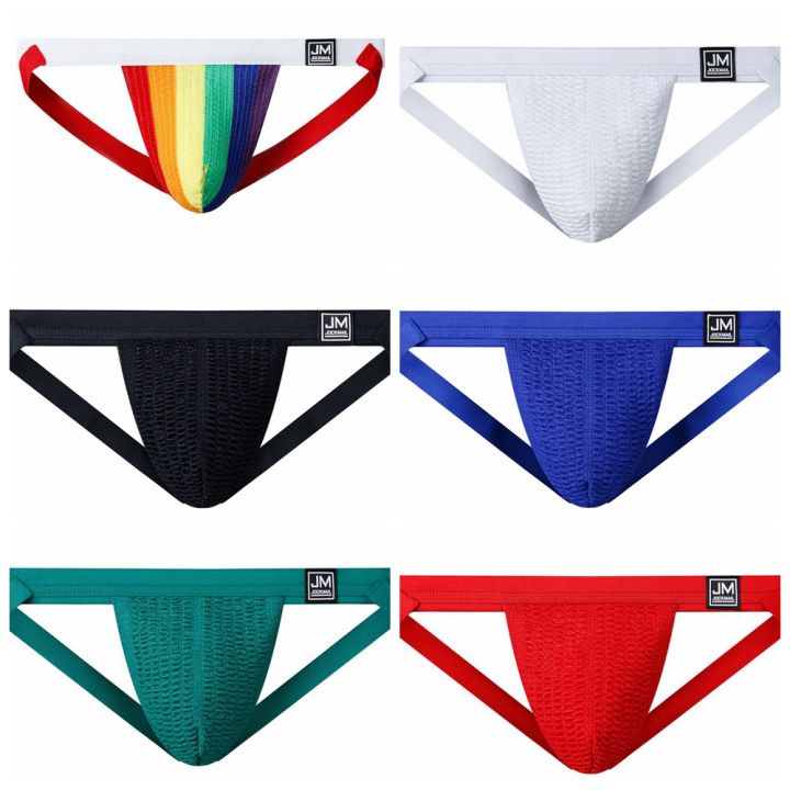 JOCKMAIL%20Fashion%20Sports%20Men%20Underwear%20Solid%20Color%20Low%20Waist%20Jockstraps%20Sissy%20Boy%20Tanga%20Bikini%20Party%20Wear%20Briefs%20-%20Image%205