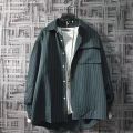 Men's Clothing New Long Sleeve Shirt Trendy with a Set of Casual Suit Fashion ins Hong Kong Style Coat for Men Summer. 