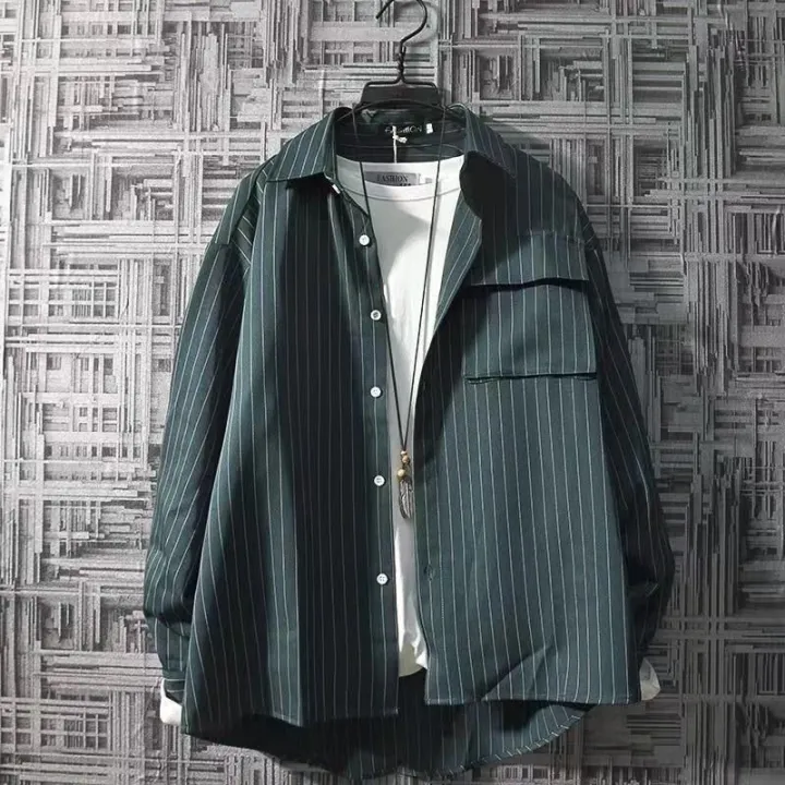 Men's%20Clothing%20New%20Long%20Sleeve%20Shirt%20Trendy%20with%20a%20Set%20of%20Casual%20Suit%20Fashion%20ins%20Hong%20Kong%20Style%20Coat%20for%20Men%20Summer%20-%20Image%204