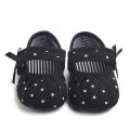 Baby Girl Soft Sole Shoes, Cute Toddler Anti-slip Sneaker, Newborn Bowknot Dot Shoes. 