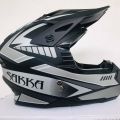 H.H.Co Sakka FS Black Silver Matt Motor Bike Helmet SLS Certified. 