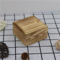 Wooden Box Unfinished Storage Box with Slide Top Natural Candlenut Card Keeper Wood Jewelry Box for Storage and Home Decoration. 