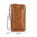 Leather Wallets for Men Zipper Capacity Wallets Card Holder. 