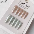 Monja White Pearl Powder Nail Glitter Plating Powder Nails Glitter Rubbing Chrome Pigment Bright Shiny Effect DIY Nail Art Tools. 