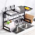 Over The Sink Dish Drying Rack Length Adjustable Dish Drainer Full Set Dish Rack for Kitchen Sink Organizer Space Saver ( Sink Rack ) - 85cm. 