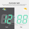 LED Digital Clock Snooze Bedroom Desk Alarm Clocks Hanging Wall Clock Calendar Temperature Display Home High Quality. 