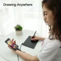 【Local Shipping Fast Delivery】HUION HS64 Digital Graphics Tablets OSU! Drawing Tablet with 8192 Battery-Free Stylus and 4 Express Keys Ideal Use for Distance Education and Wed Conference. 