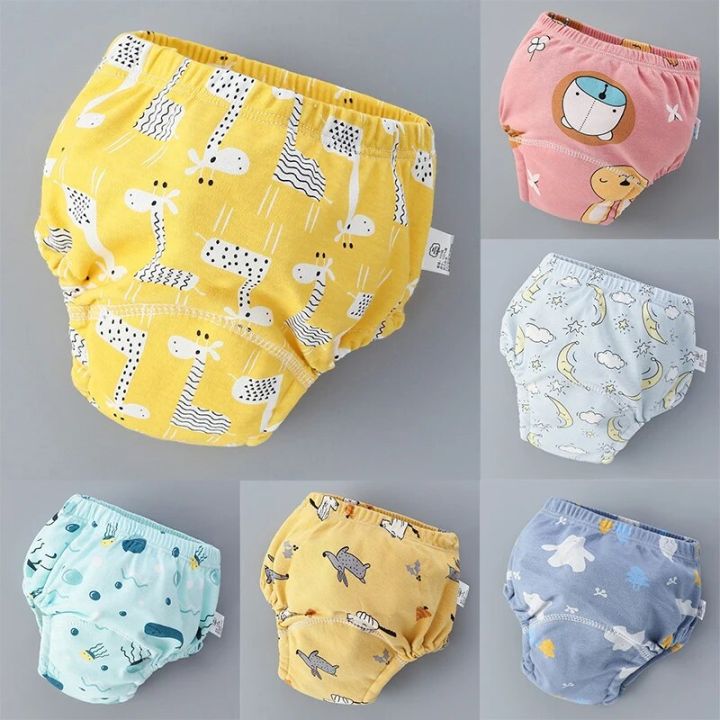 【NEW】 Soft Baby Cloth Diapers Reusable Kids Training Pants
